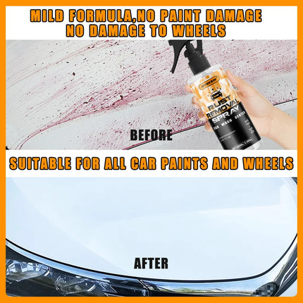 100ML home use Universal Rust Remover Revitalizing Spray for Car Wheels & Metal Surfaces, Strong Decontamination, Smooth & Relia