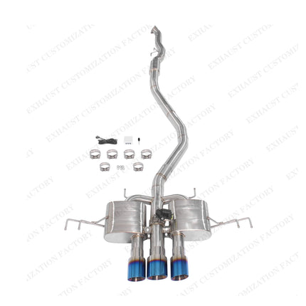 Brushed Exhaust System for Honda Civic Type R FL5 2.0T Performance Muffler Electric Valve Titanium Exhaust Pipe OEM