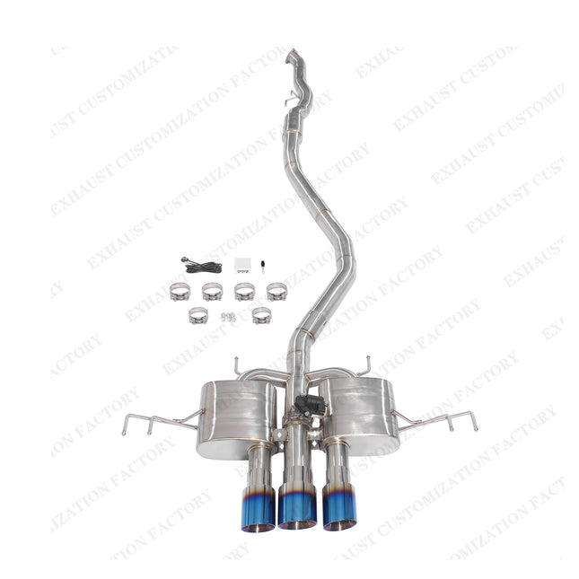 Brushed Exhaust System for Honda Civic Type R FL5 2.0T Performance Muffler Electric Valve Titanium Exhaust Pipe OEM