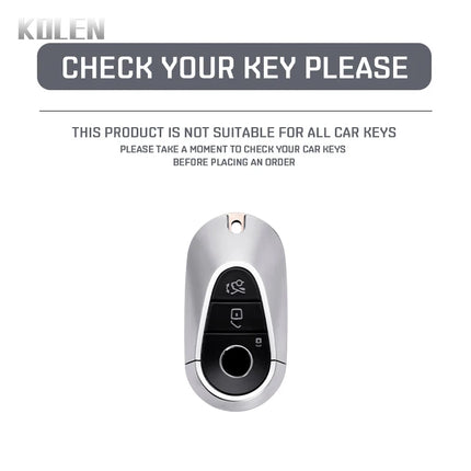 ABS Carbon Fiber Style Car Key Case Cover For Mercedes Benz C E S Class W206 W223 W214 GLA GLB GLC CLA CLS E300 S450 S580 S500