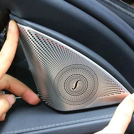 For Mercedes-Benz C E GLC Class W205 W213 X253 Steel Speaker Trim Cover Car Door Speakers Stereo Decorate Cover