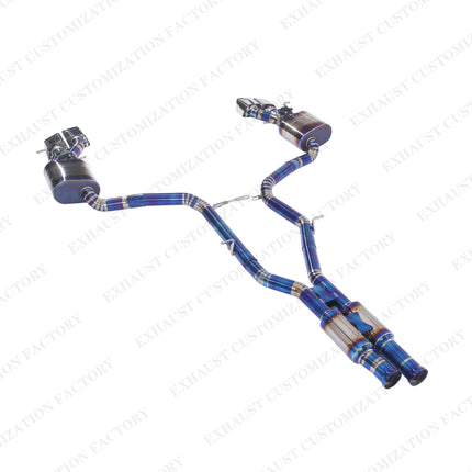 Catback Exhaust System for Mercerdes Benz CLS 63 AMG 5.5L Titanium Exhaust Pipe Performance Muffler Customizable Remote Control