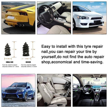 5/20PCS Motorcycle Vacuum Tyre Repair Nail Kit Car Scooter Bike Universal Tubeless Rubber Nails Tire Puncture Repair Accessories
