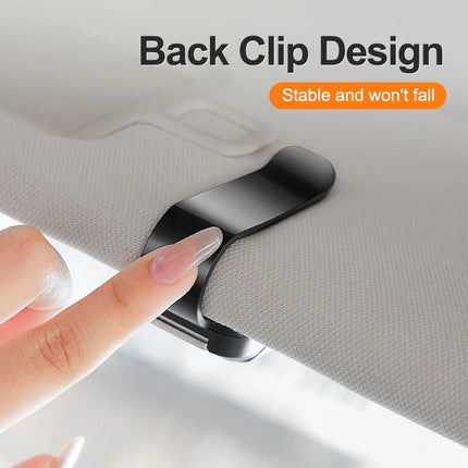 Car Sun Visor Glasses Clips One-hand Pressing Eyeglasses Holder storage