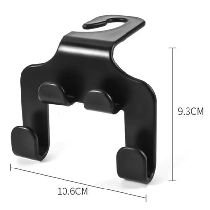 Car Seat Headrest Hook Hanger Black Storage Organizer Universal Handbag Purse Coat Fit Universal Vehicle Car Holder Accessories