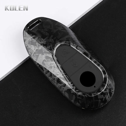ABS Carbon Fiber Style Car Key Case Cover For Mercedes Benz C E S Class W206 W223 W214 GLA GLB GLC CLA CLS E300 S450 S580 S500