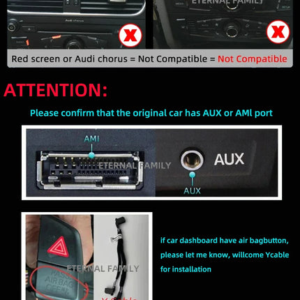 Android 14 Car Multimedia Player Carplay For Audi A4 B8 A5 Car Video Players Multimedia GPS Wireless CarPlay no 2din DSP 5G WIFI