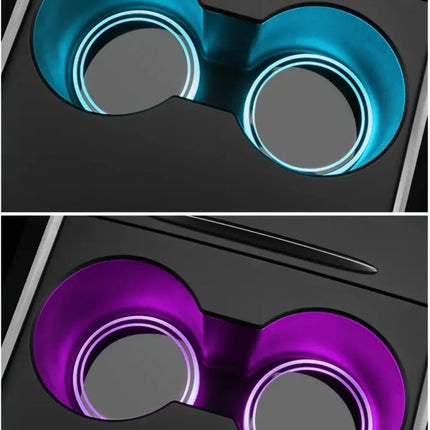 7 Colors Car Coasters Cup Holder LED Light Mats Bottle Light Sensor Atmosphere Interior Accessories Universal