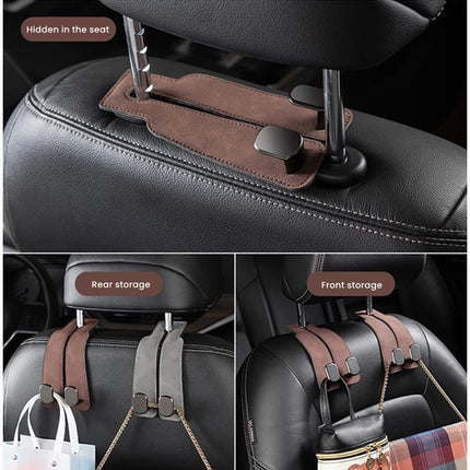 2 in 1 Car Hook For Car Rear Seat Back Hooks Headrest Hanger Clip Universal Double Hooks Holder Storage Car Interior Accessories