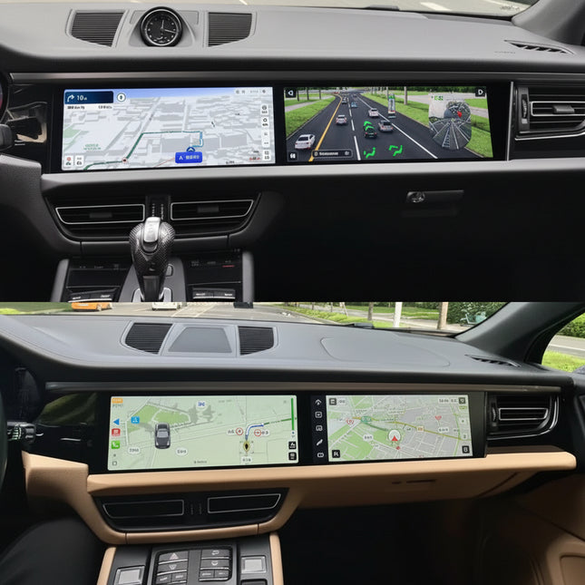 Multimedia Video Auto Player For Porsche Macan 2018-2024 GPS Carplay12.3inch + 12.3inch Screen  Android 14 Car Radio Head Unit