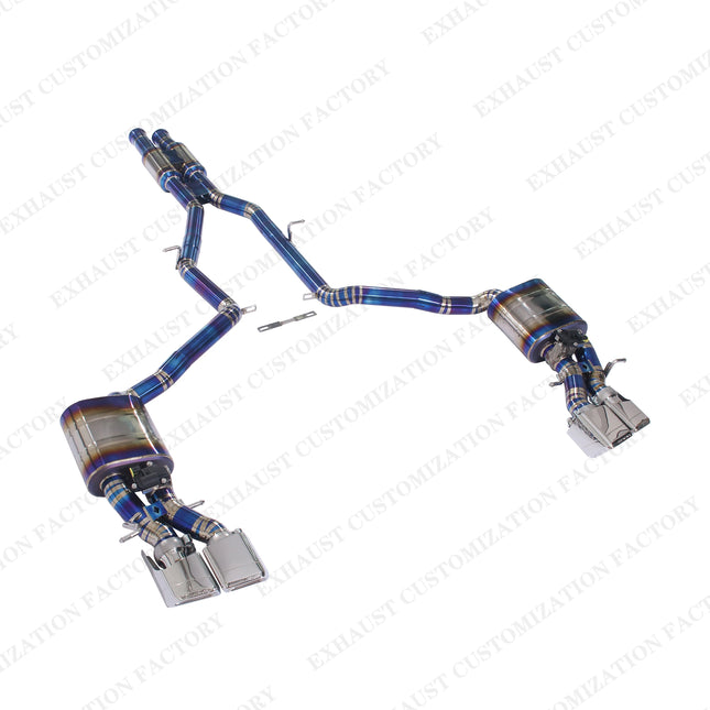 Catback Exhaust System for Mercerdes Benz CLS 63 AMG 5.5L Titanium Exhaust Pipe Performance Muffler Customizable Remote Control