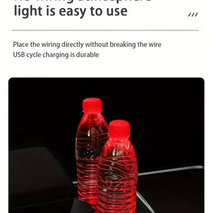 7 Colors Car Coasters Cup Holder LED Light Mats Bottle Light Sensor Atmosphere Interior Accessories Universal