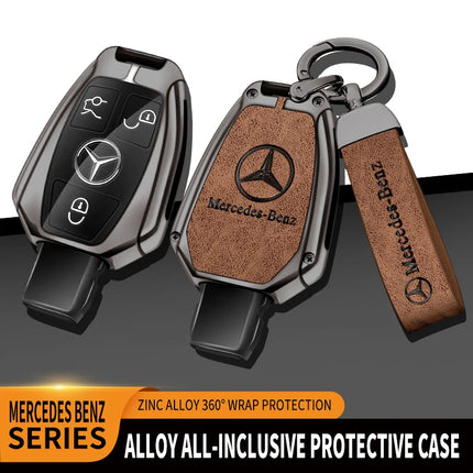 Car Zinc Alloy Key Case Bag Metal Key Shell For Mercedes-Benz A B C E G S V Class GLA GLC GLE GLK Vito Sprinter SL SLK Viano ML