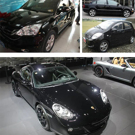 Car Vinyl Wrap Strip Tape Gloss Black Wrap Foil Kit Anti Scratch Window Door Protection Film 10cmX3/5/10M Car Accessories