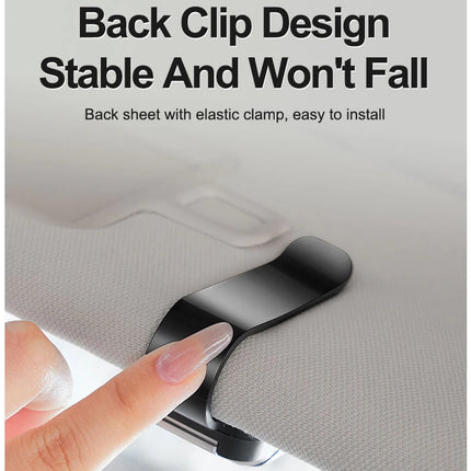 Car Sun Visor Glasses Clips One-hand Pressing Eyeglasses Holder storage