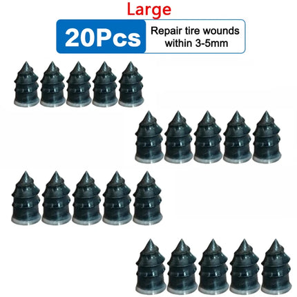 5/20PCS Motorcycle Vacuum Tyre Repair Nail Kit Car Scooter Bike Universal Tubeless Rubber Nails Tire Puncture Repair Accessories
