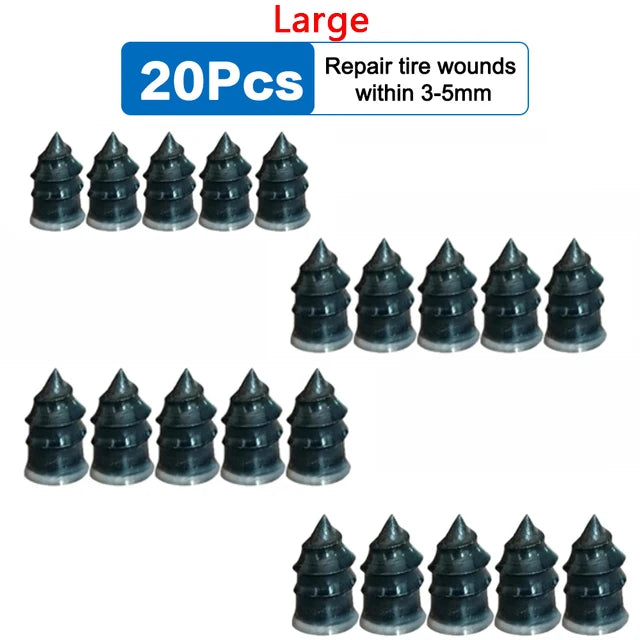 5/20PCS Motorcycle Vacuum Tyre Repair Nail Kit Car Scooter Bike Universal Tubeless Rubber Nails Tire Puncture Repair Accessories