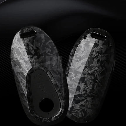 ABS Carbon Fiber Style Car Key Case Cover For Mercedes Benz C E S Class W206 W223 W214 GLA GLB GLC CLA CLS E300 S450 S580 S500