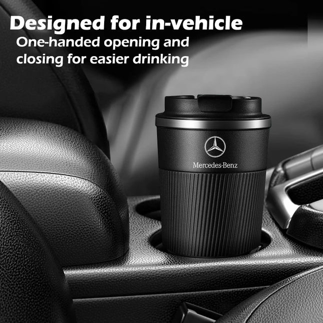 510ml Car Coffee Mugs For Mercedes Benz A B C E CLA GLA GLC Class W204 W205 W212 W213 Stainless Steel Vacuum Flask Auto Supplies