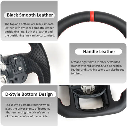 Heated Full Leather Steering Wheel For Land Rover Range Rover Sport 2014-2022 L494  Car Steering Wheel Interior Car Accessories