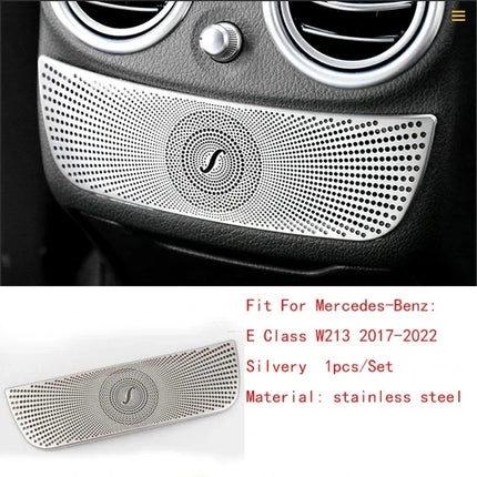 For Mercedes-Benz C E GLC Class W205 W213 X253 Steel Speaker Trim Cover Car Door Speakers Stereo Decorate Cover
