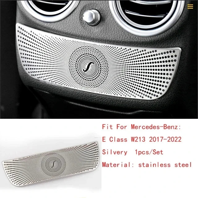 For Mercedes-Benz C E GLC Class W205 W213 X253 Steel Speaker Trim Cover Car Door Speakers Stereo Decorate Cover