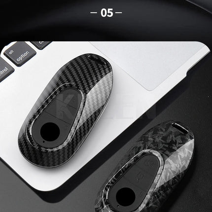 ABS Carbon Fiber Style Car Key Case Cover For Mercedes Benz C E S Class W206 W223 W214 GLA GLB GLC CLA CLS E300 S450 S580 S500