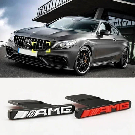 Car Hood Front Grill Emblem Logo Sticker Badge for Mercedes Benz AMG GLA GLC GLE GLS GT A C E G Class W177 W210 W211 E53 G63 GT