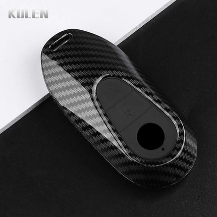ABS Carbon Fiber Style Car Key Case Cover For Mercedes Benz C E S Class W206 W223 W214 GLA GLB GLC CLA CLS E300 S450 S580 S500