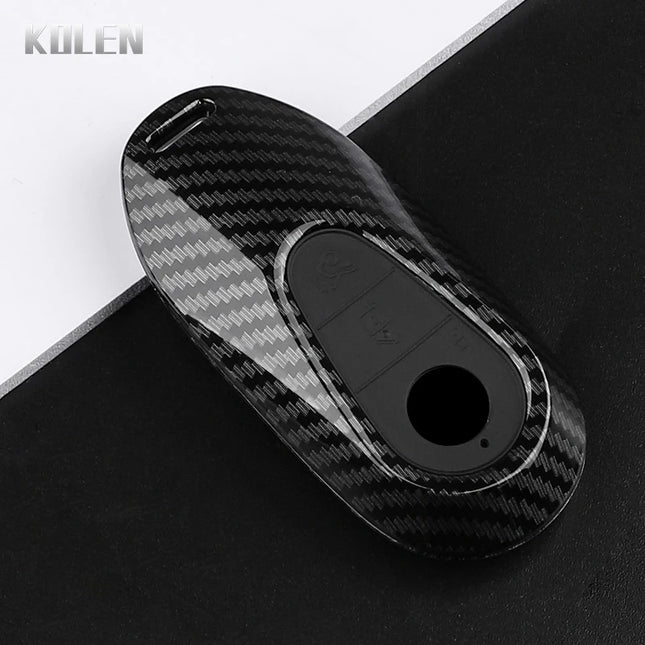 ABS Carbon Fiber Style Car Key Case Cover For Mercedes Benz C E S Class W206 W223 W214 GLA GLB GLC CLA CLS E300 S450 S580 S500
