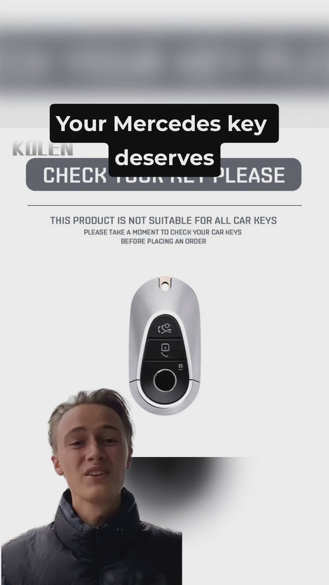 ABS Carbon Fiber Style Car Key Case Cover For Mercedes Benz C E S Class W206 W223 W214 GLA GLB GLC CLA CLS E300 S450 S580 S500